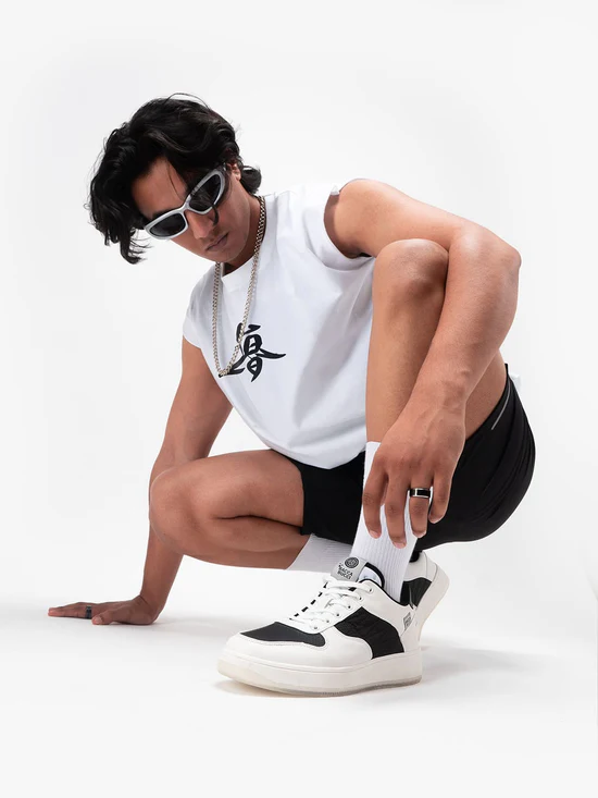 Buy Trendy Black & White Casual Sneakers Online | Buz N Cart | Bacca Bucci Cosmic Dream