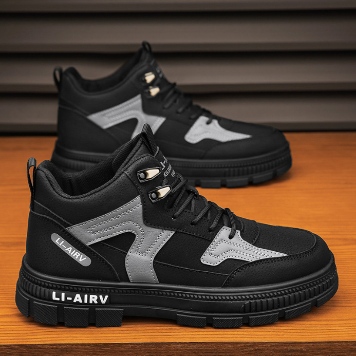 Men's shoes new breathable high-top Martin boots men's trendy all-match thick-soled non-slip shoes casual labor protection shoes
